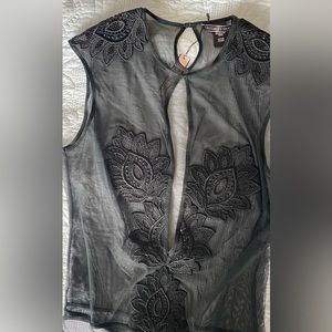 VS sheer keyhole Bodysuit Black Small